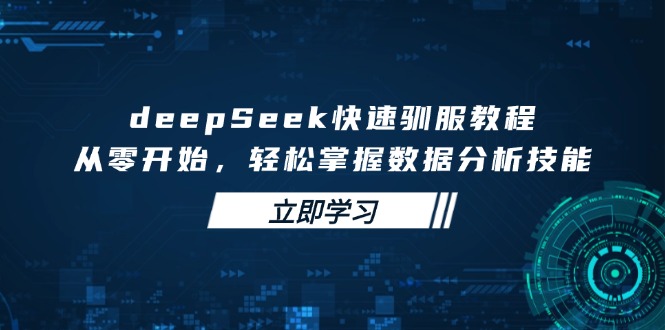 deepSeek快速驯服教程，从零开始，轻松掌握数据分析技能-微氪项目圈