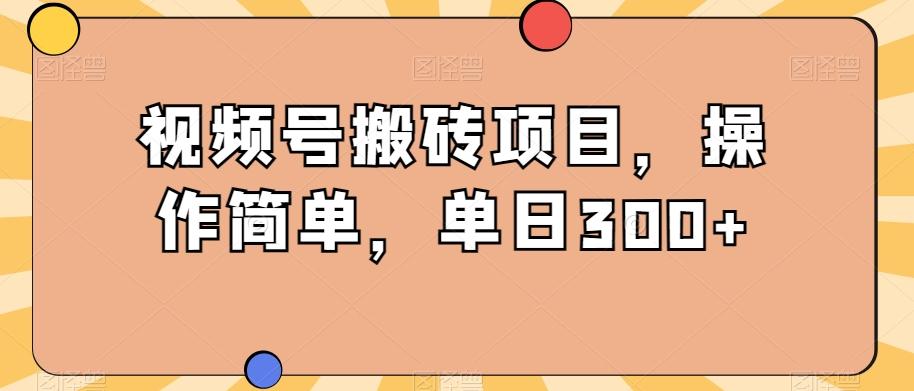 视频号搬砖项目，操作简单，单日300+-微氪项目圈