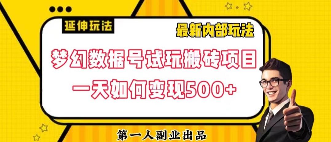 数据号回归玩法游戏试玩搬砖项目再创日入500+【揭秘】-微氪项目圈