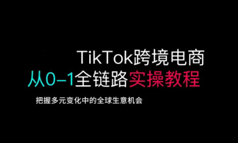 TikTok跨境电商从0-1全链路全方位实操教程，把握多元变化中的全球生意机会-微氪项目圈