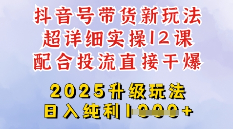 2025全新升级抖音带货玩法，一天纯利四位数，从剪辑到选品再到发布投流，超详细玩法揭秘-微氪项目圈