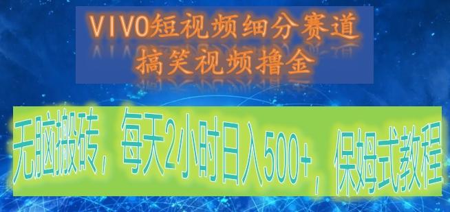 VIVO短视频细分赛道，搞笑视频撸金，无脑搬砖，每天2小时日入500+，保姆式教程-微氪项目圈