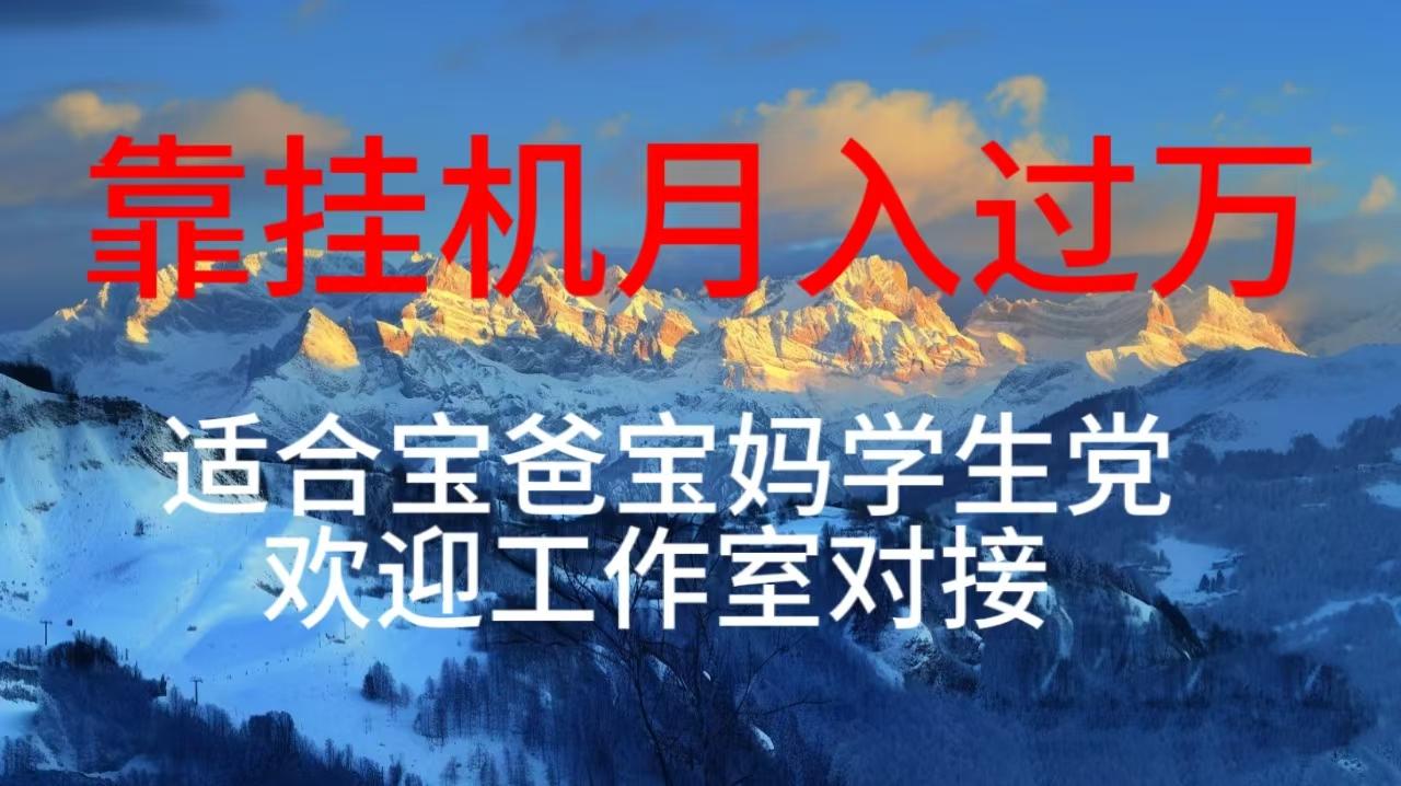 每天躺着日入几百挂机项目，适合宝爸宝妈学生党工作室对接-微氪项目圈