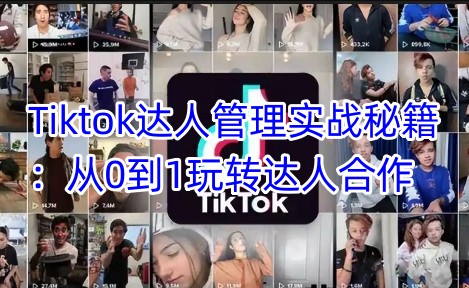 Tiktok达人管理实战秘籍：从0到1玩转达人合作-微氪项目圈