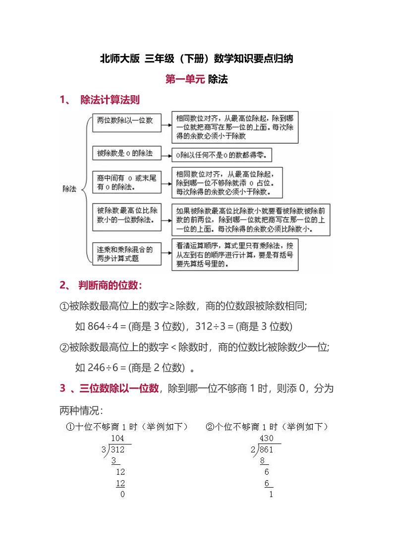 三下北师大数学汇总重点-1-微氪项目圈